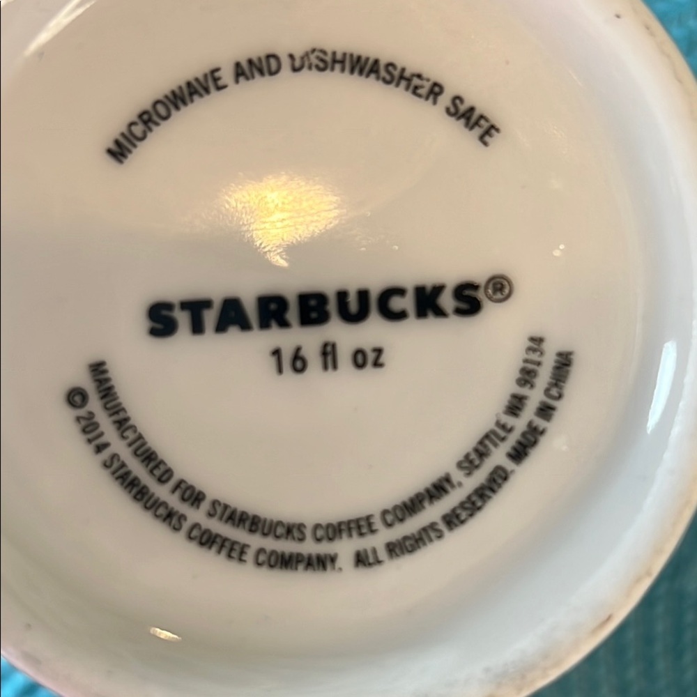 Starbucks White Ceramic Mug 16 fl oz EUC Cozy Fall Mug - Picture 10 of 17